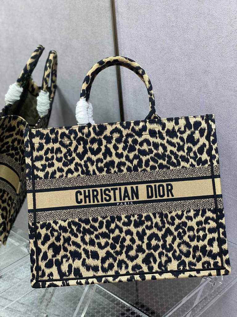 Dior M1286 Large Book Tote Beige Multicolor Mizza Embroidery