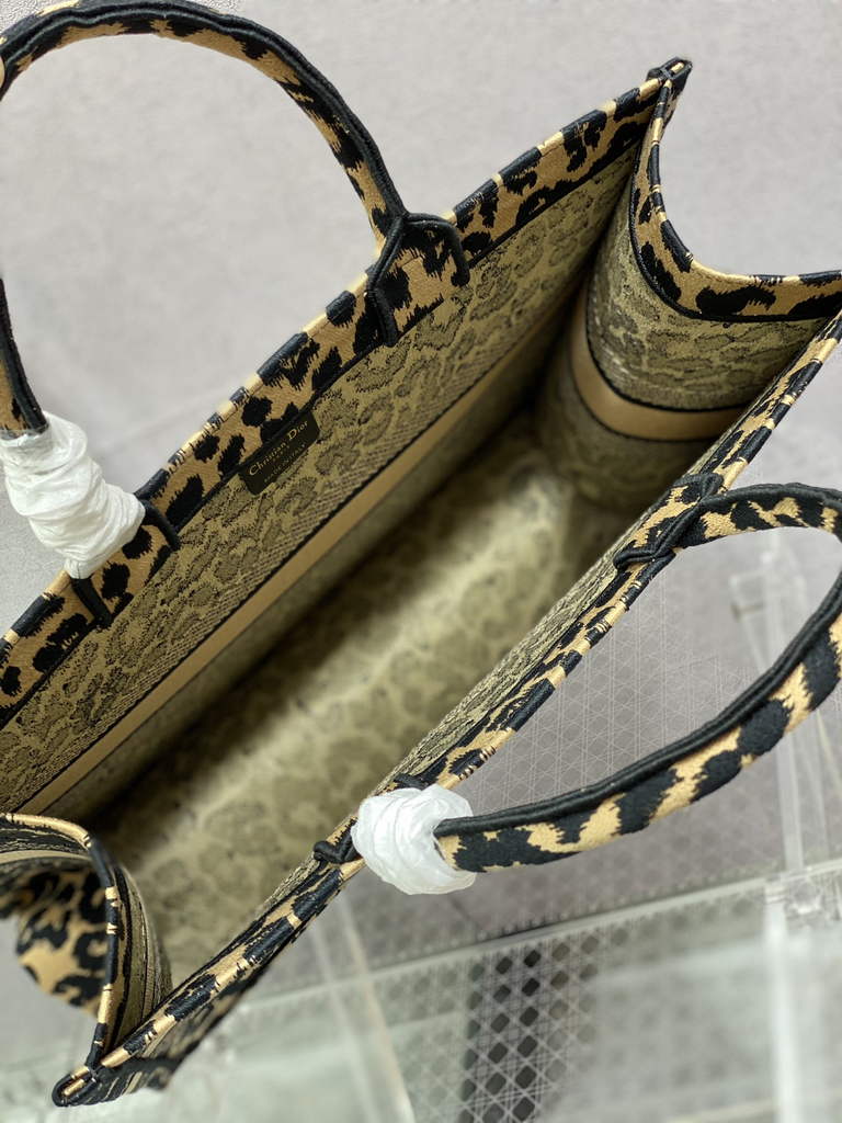 Dior M1286 Large Book Tote Beige Multicolor Mizza Embroidery