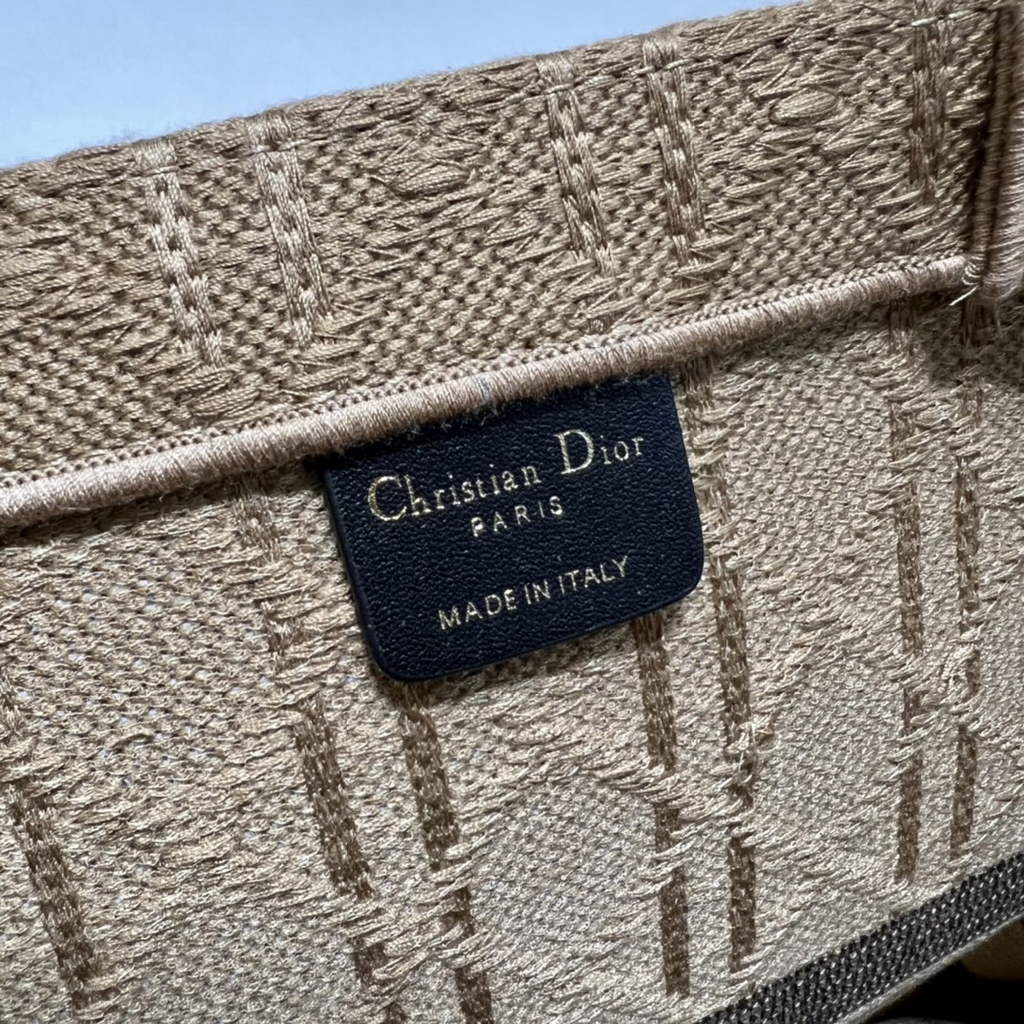 Dior M1286 Large Book Tote Natural Cannage Raffia