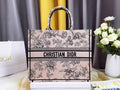 Dior M1286 Large Book Tote Powder Pink Jardin Botanique Embroidery