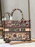 Dior M1286 Large Book Tote Powder Pink Jardin Magique Embroidery