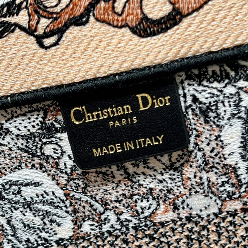 Dior M1286 Large Book Tote Powder Pink Jardin Magique Embroidery
