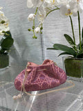 Dior M2340 Dream Bucket Bag Ethereal Pink Cannage Cotton with Bead Embroidery - Default Title - View 1