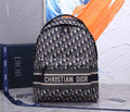 Dior M6104 DiorTravel Backpack Blue Oblique Jacquard - Default Title - View 1