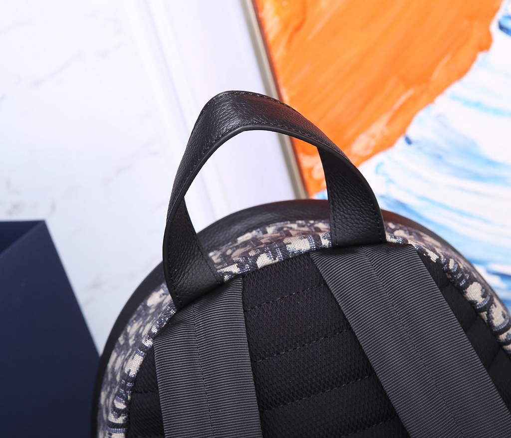 Dior M6104 DiorTravel Small Backpack Blue Oblique Jacquard - Default Title - View 4