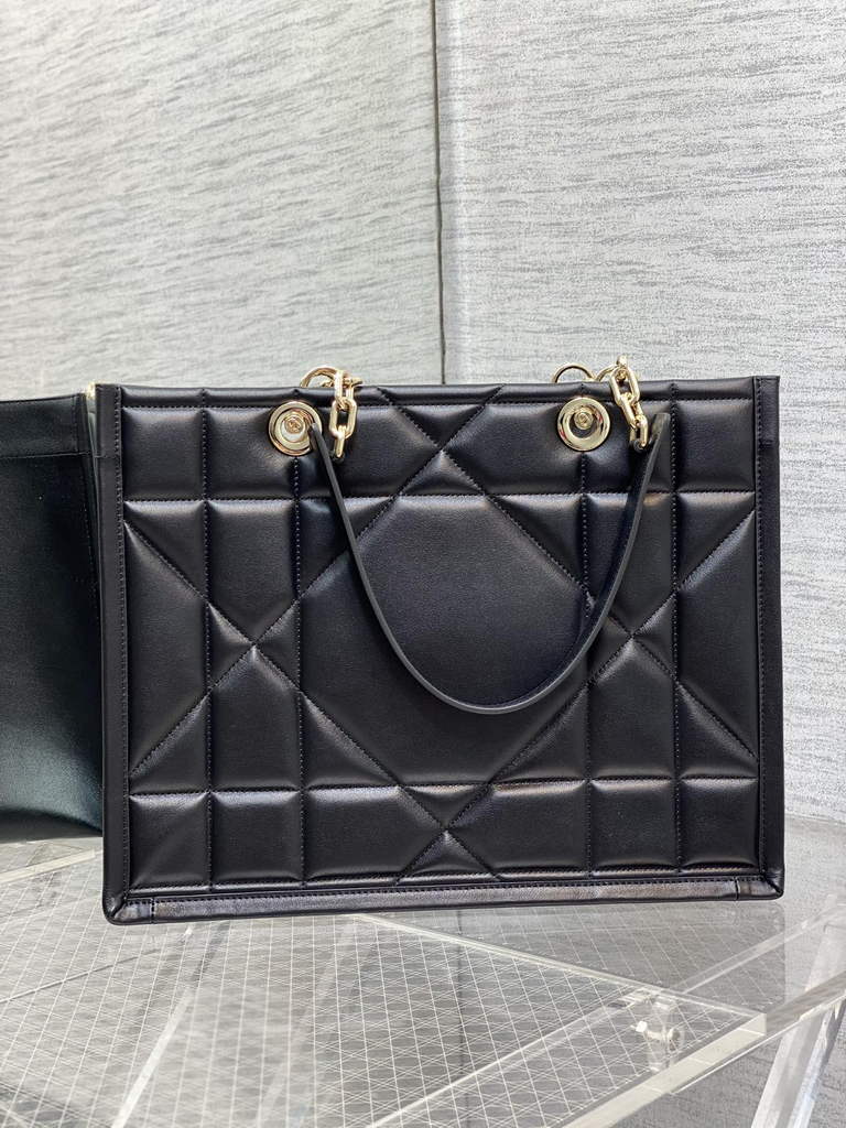 Dior M8722 Large Essential Tote Bag Black Archicannage Calfskin - Default Title - View 2