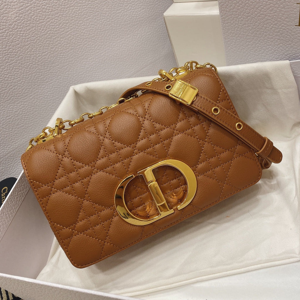 Dior M9241 Small Caro Bag Calfskin Brown - Default Title - View 3