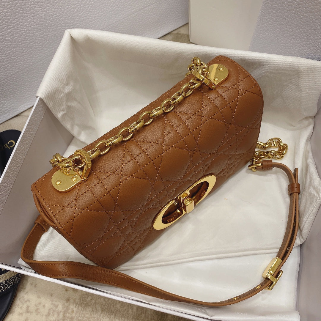 Dior M9241 Small Caro Bag Calfskin Brown - Default Title - View 4