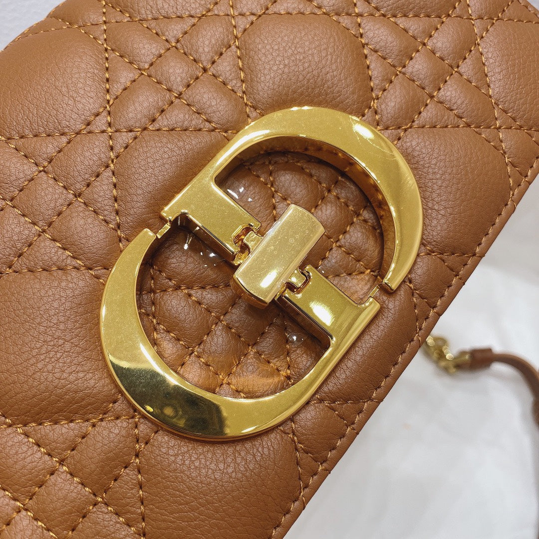 Dior M9241 Small Caro Bag Calfskin Brown - Default Title - View 5