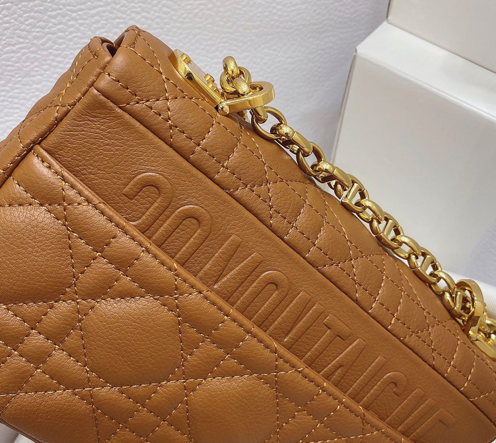 Dior M9241 Small Caro Bag Calfskin Brown - Default Title - View 7