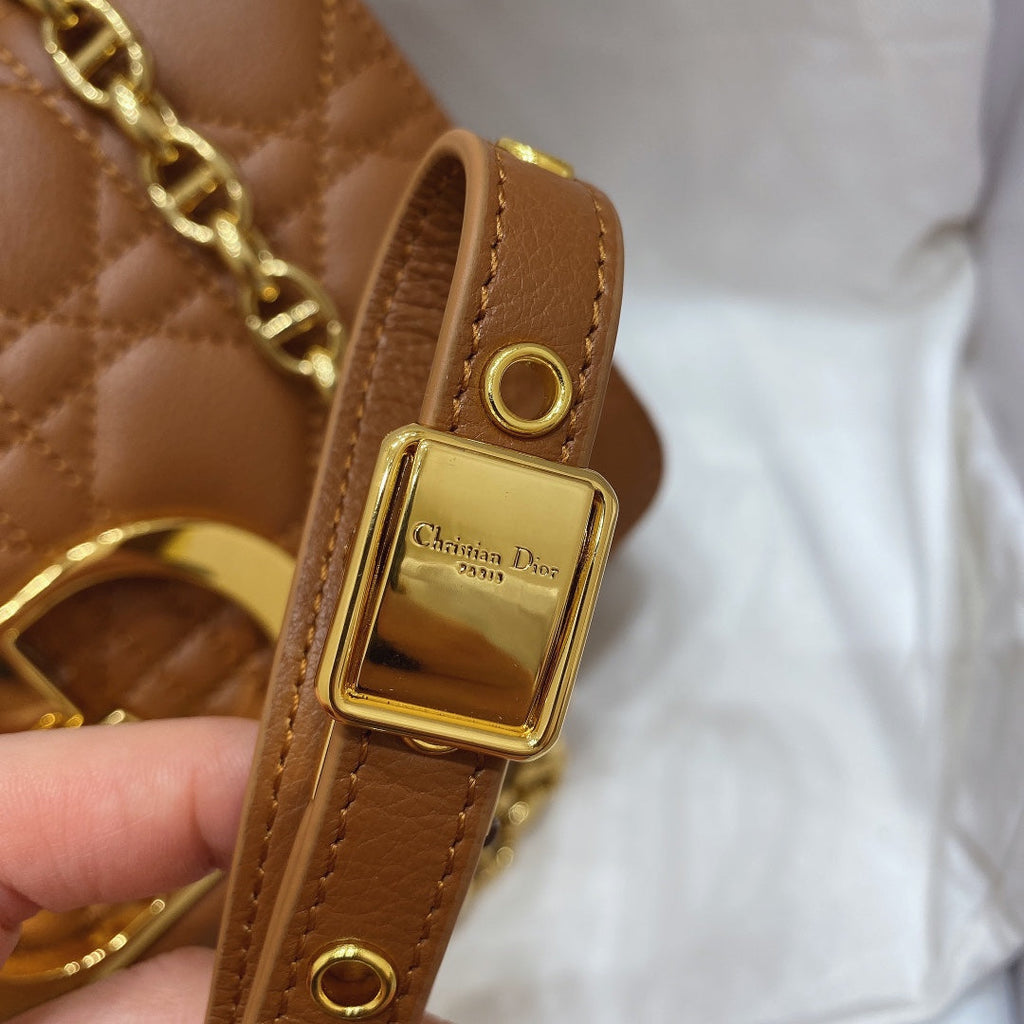 Dior M9241 Small Caro Bag Calfskin Brown - Default Title - View 9