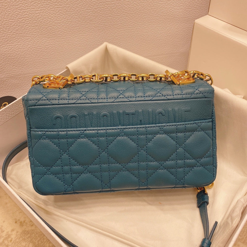 Dior M9241 Small Caro Bag Calfskin blue - Default Title - View 2