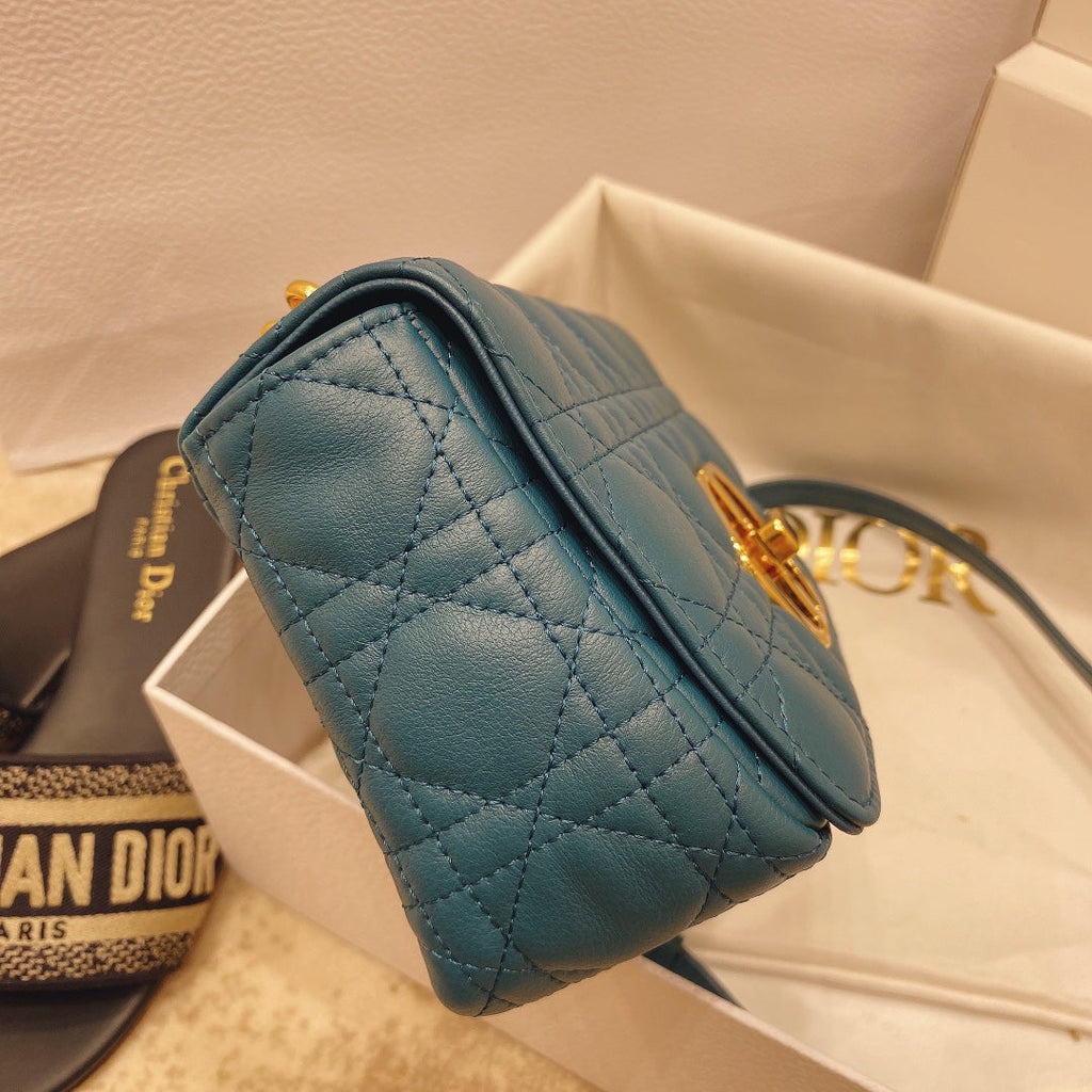 Dior M9241 Small Caro Bag Calfskin blue - Default Title - View 4