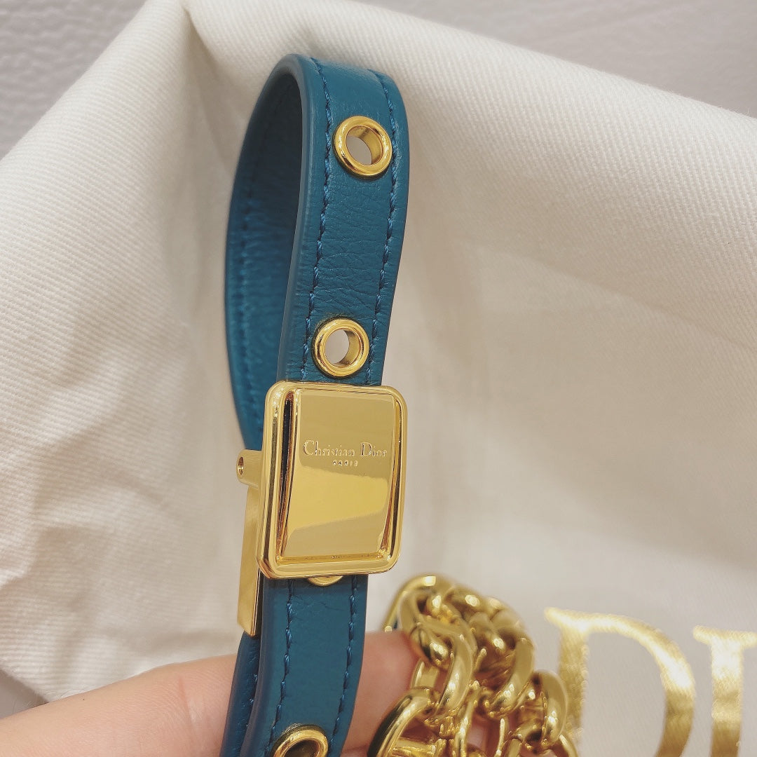 Dior M9241 Small Caro Bag Calfskin blue - Default Title - View 9