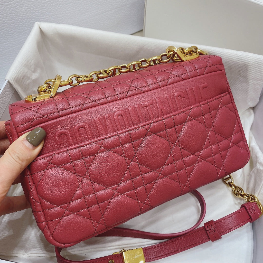 Dior M9241 Small Caro Bag Calfskin Purple Red - Default Title - View 2