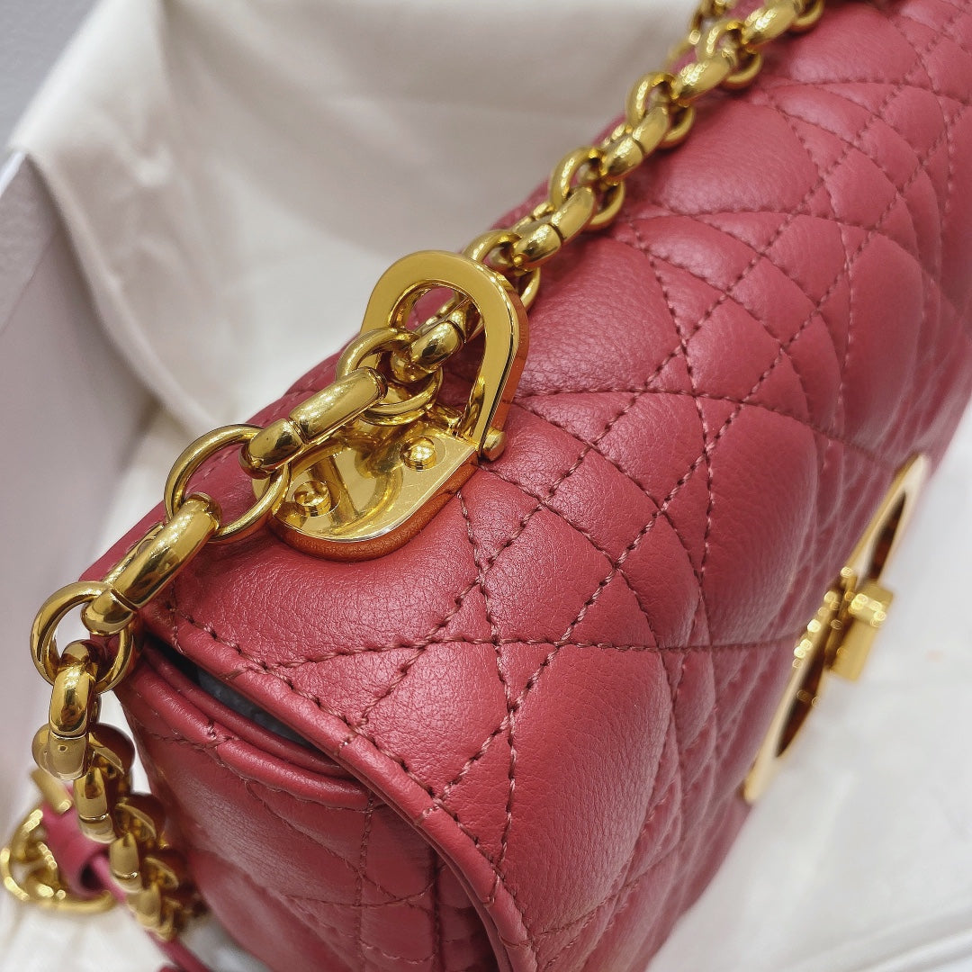 Dior M9241 Small Caro Bag Calfskin Purple Red - Default Title - View 4