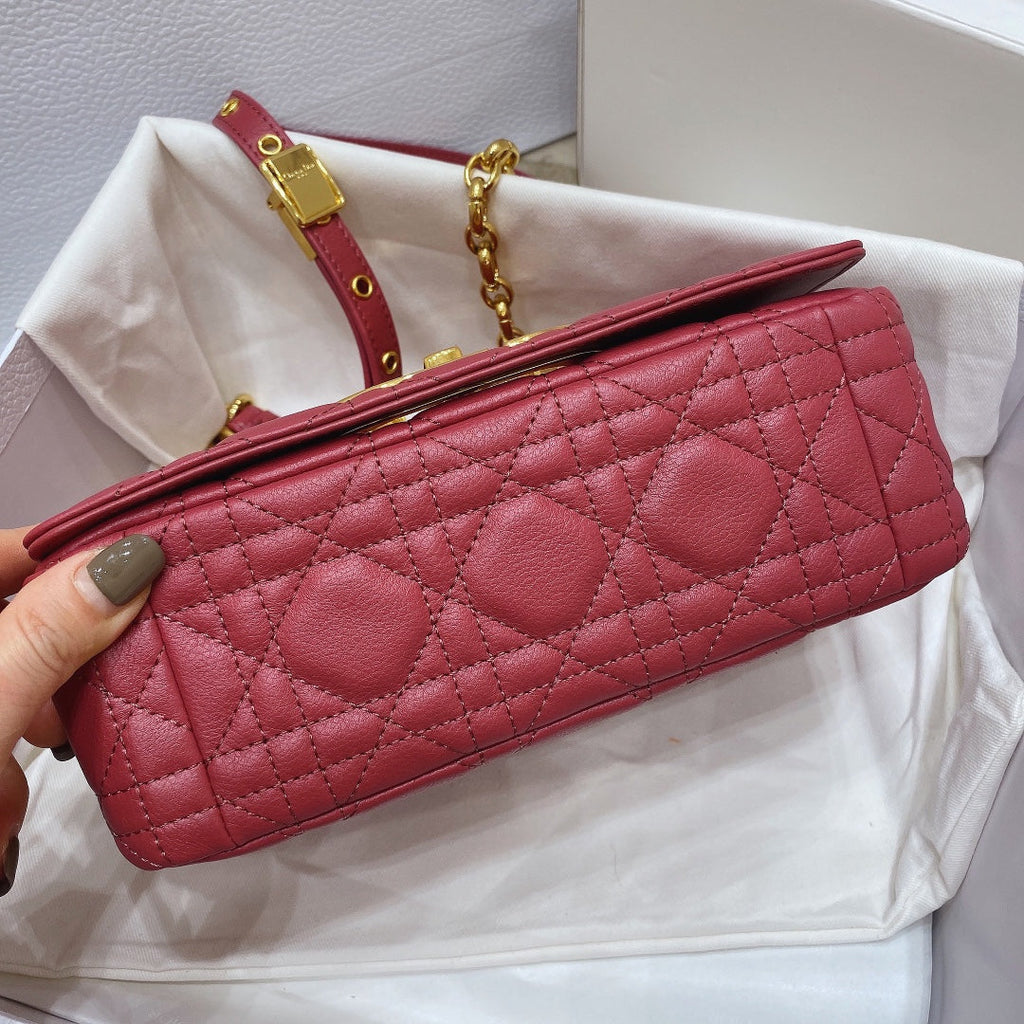 Dior M9241 Small Caro Bag Calfskin Purple Red - Default Title - View 5