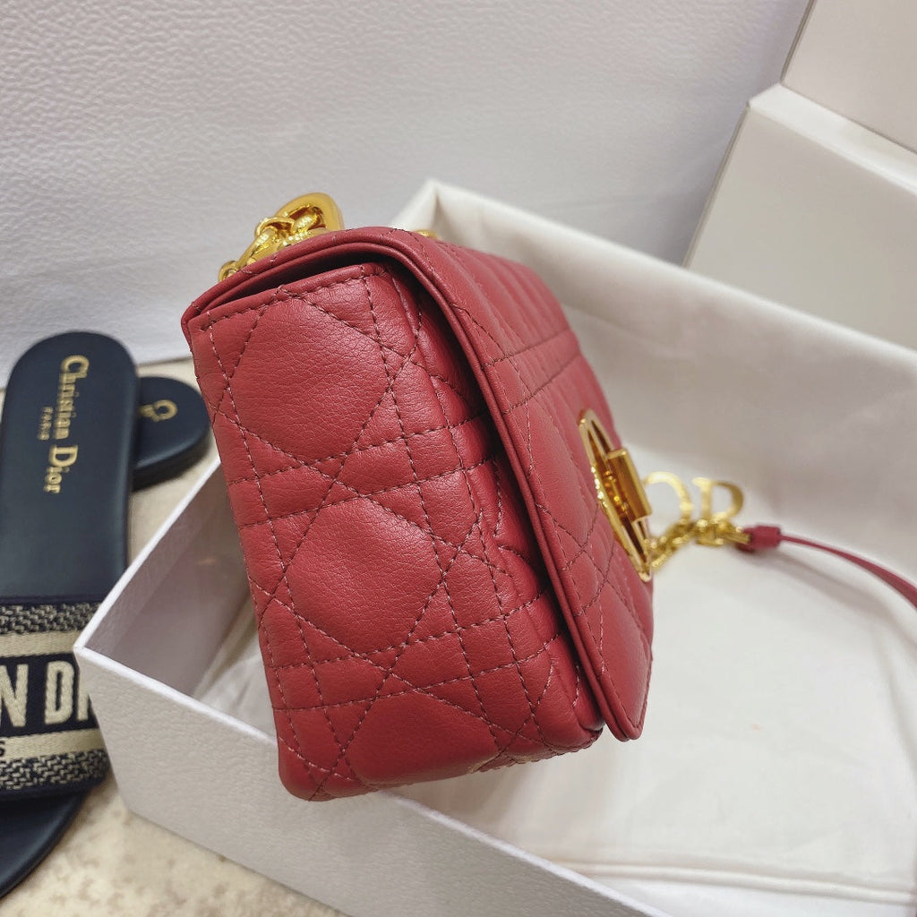 Dior M9241 Small Caro Bag Calfskin Purple Red - Default Title - View 6