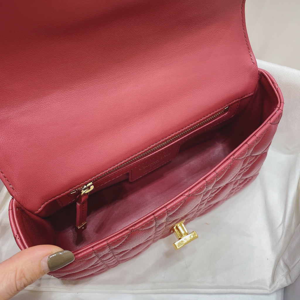 Dior M9241 Small Caro Bag Calfskin Purple Red - Default Title - View 8