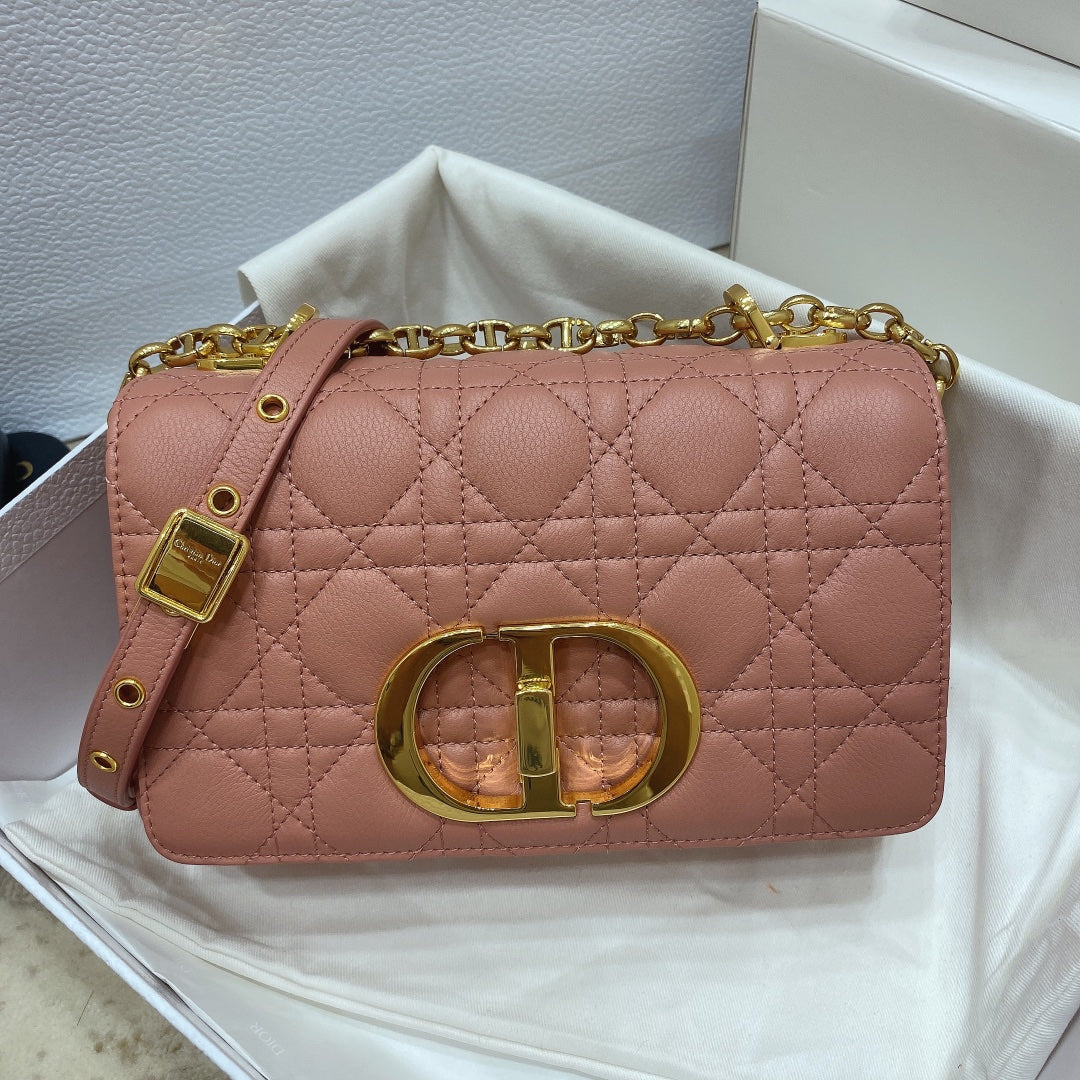 Dior M9241 Small Caro Bag Calfskin Pink - Default Title - View 1