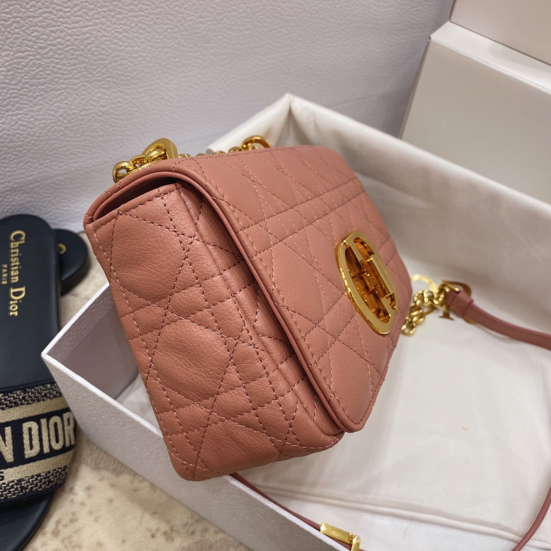 Dior M9241 Small Caro Bag Calfskin Pink - Default Title - View 4