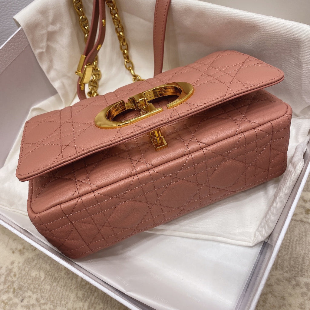 Dior M9241 Small Caro Bag Calfskin Pink - Default Title - View 5