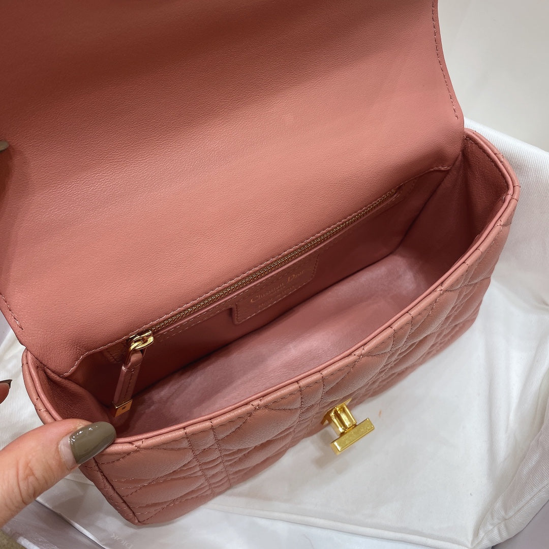 Dior M9241 Small Caro Bag Calfskin Pink - Default Title - View 8