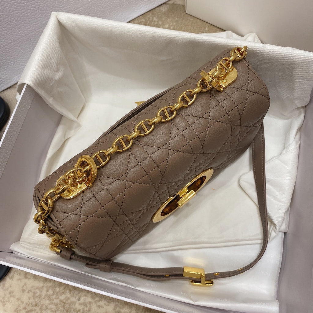 Dior M9241 Small Caro Bag Calfskin Kakhi - Default Title - View 2