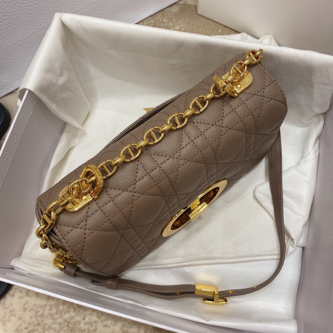 Dior M9241 Small Caro Bag Calfskin Kakhi - Default Title - View 2
