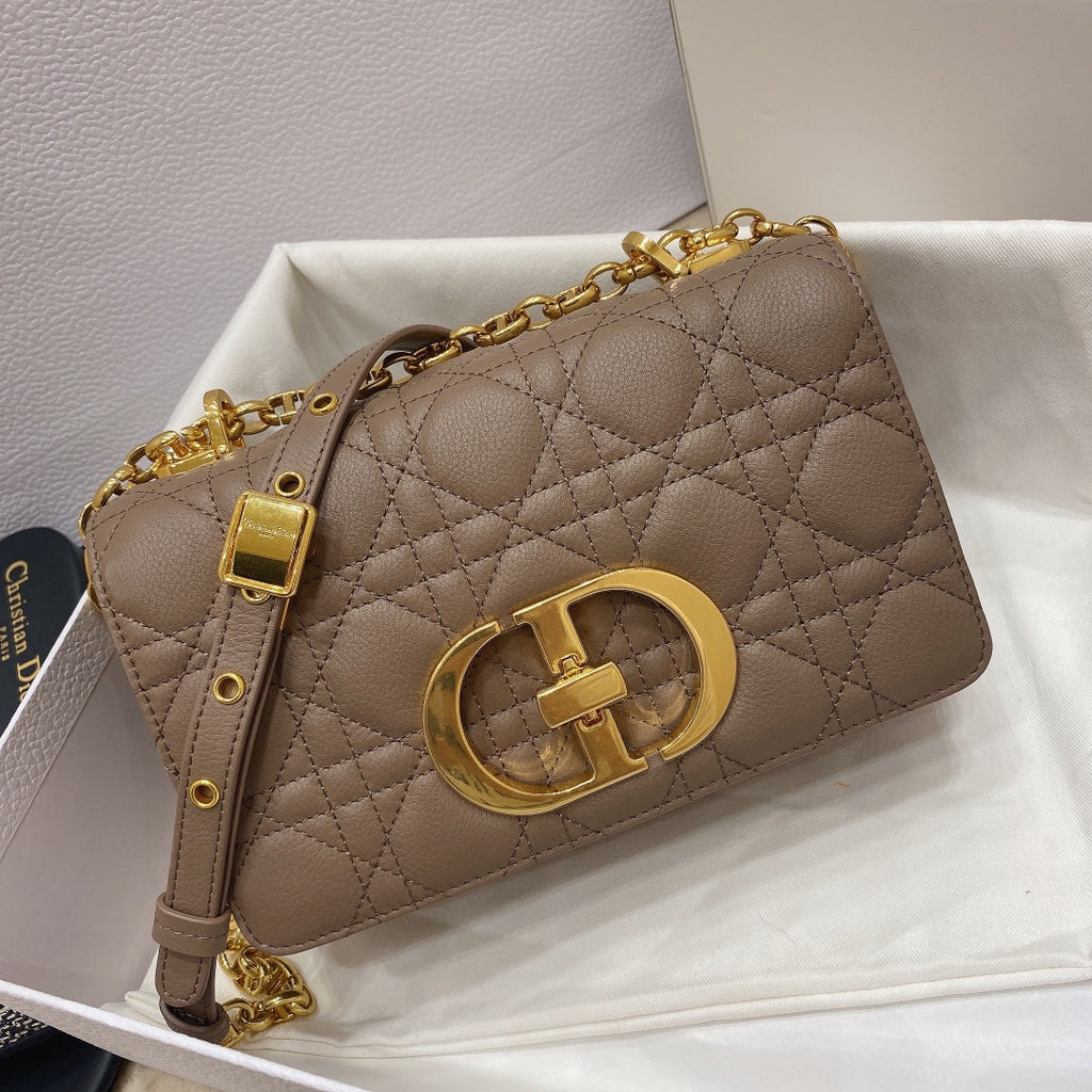 Dior M9241 Small Caro Bag Calfskin Kakhi - Default Title - View 4