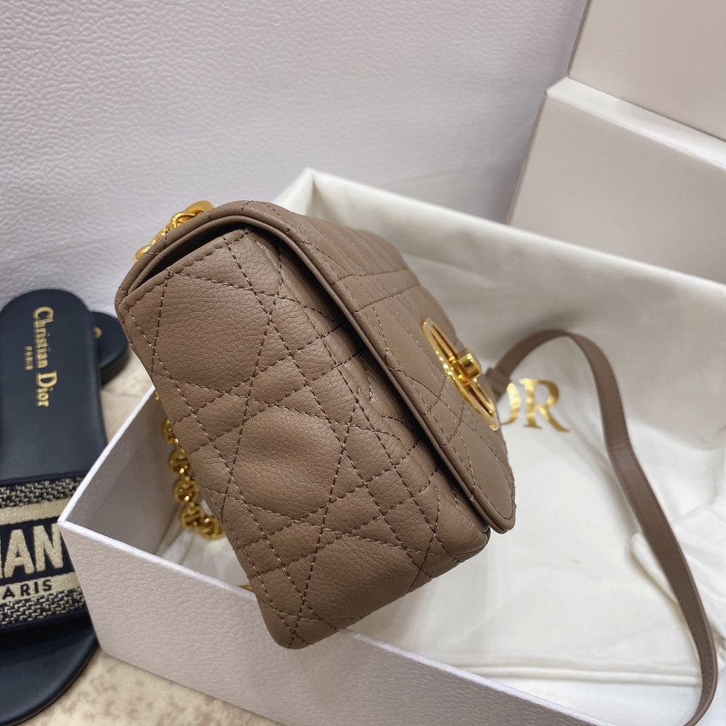Dior M9241 Small Caro Bag Calfskin Kakhi - Default Title - View 5