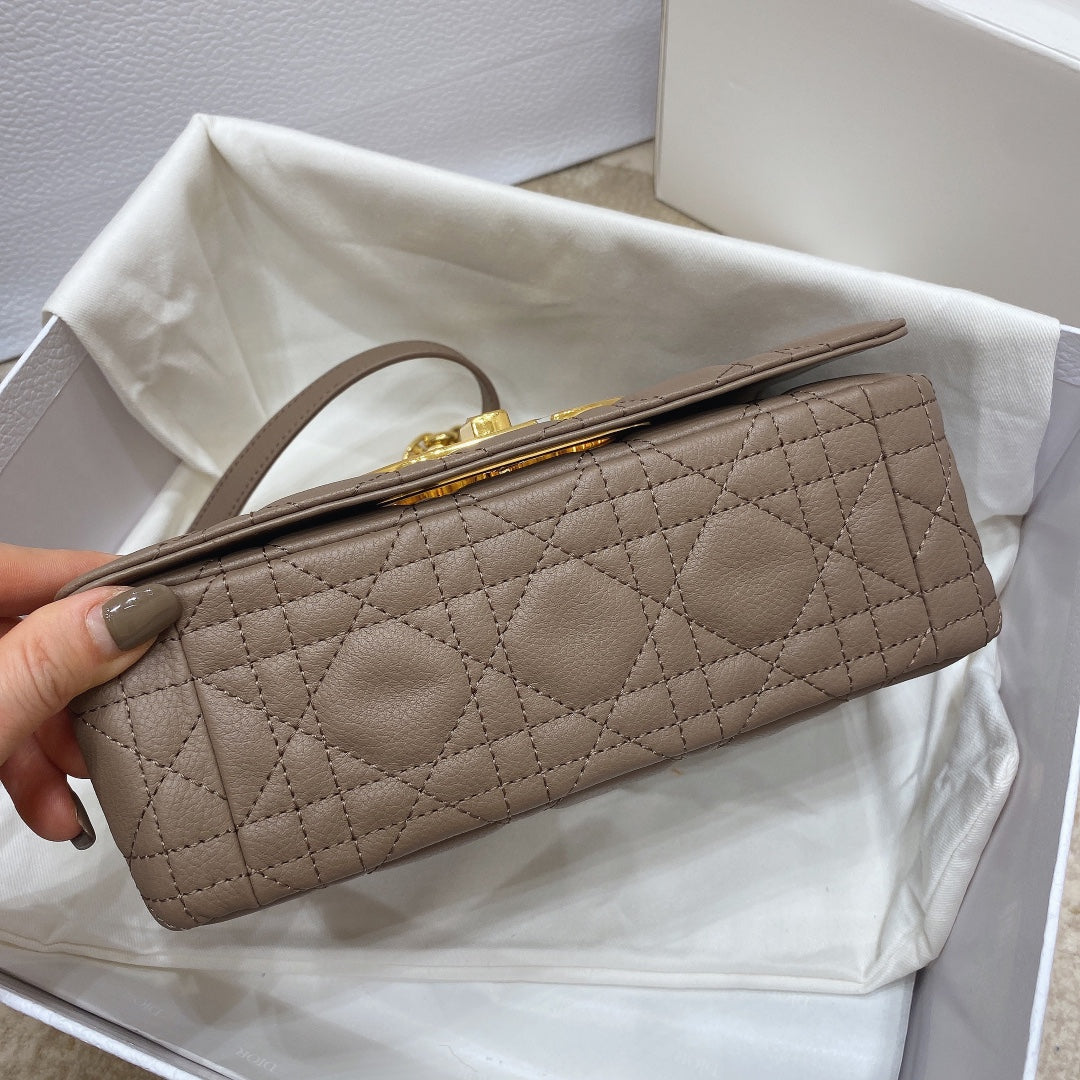 Dior M9241 Small Caro Bag Calfskin Kakhi - Default Title - View 6