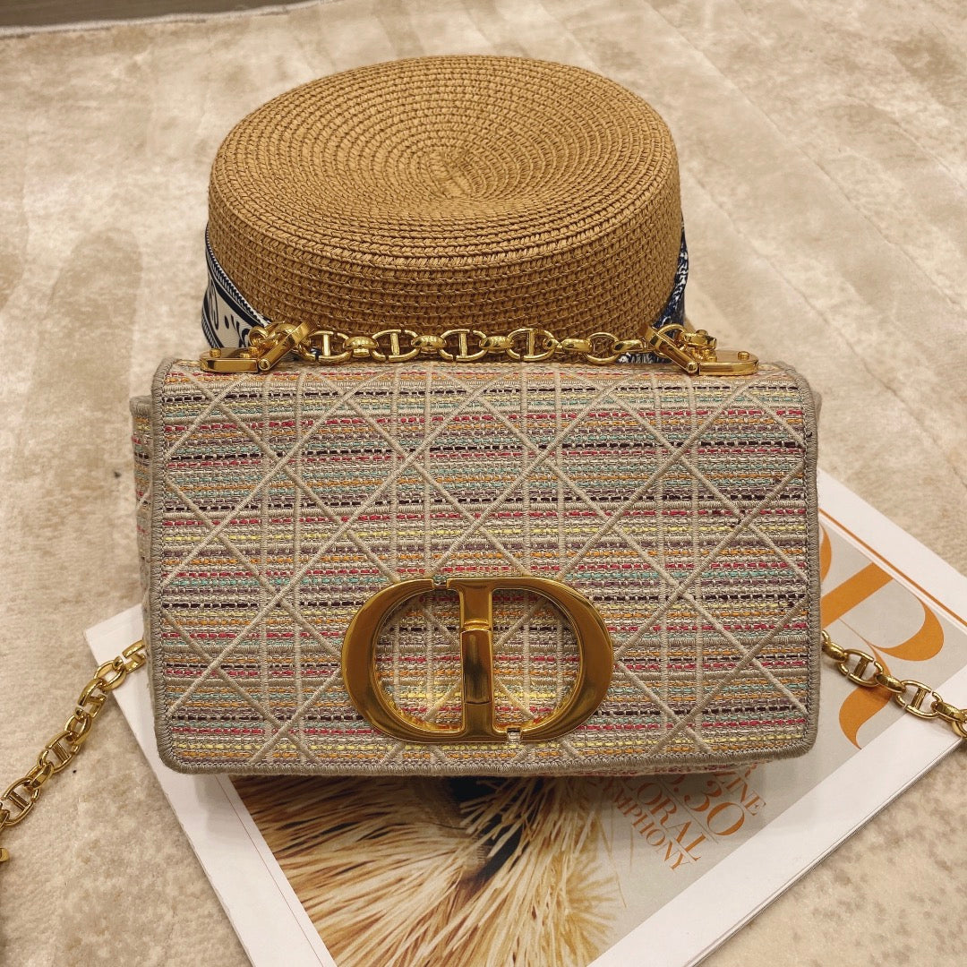 Dior M9241 Small Caro Shoulder Bag Calfskin Beige - Default Title - View 1