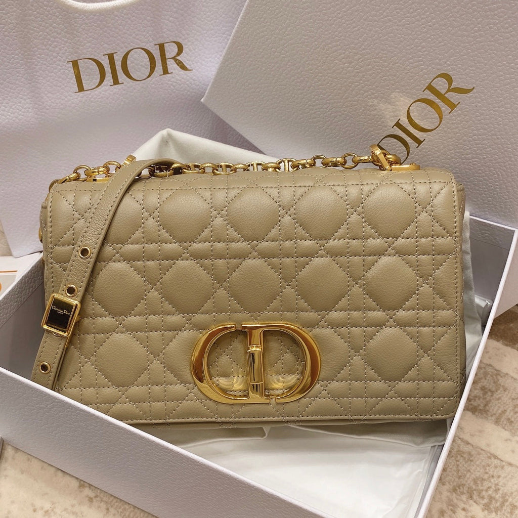 Dior M9242 Medium Caro Bag Calfskin Apricot - Default Title - View 1