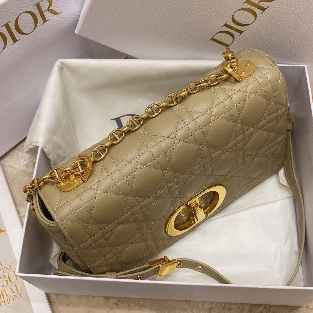 Dior M9242 Medium Caro Bag Calfskin Apricot - Default Title - View 4