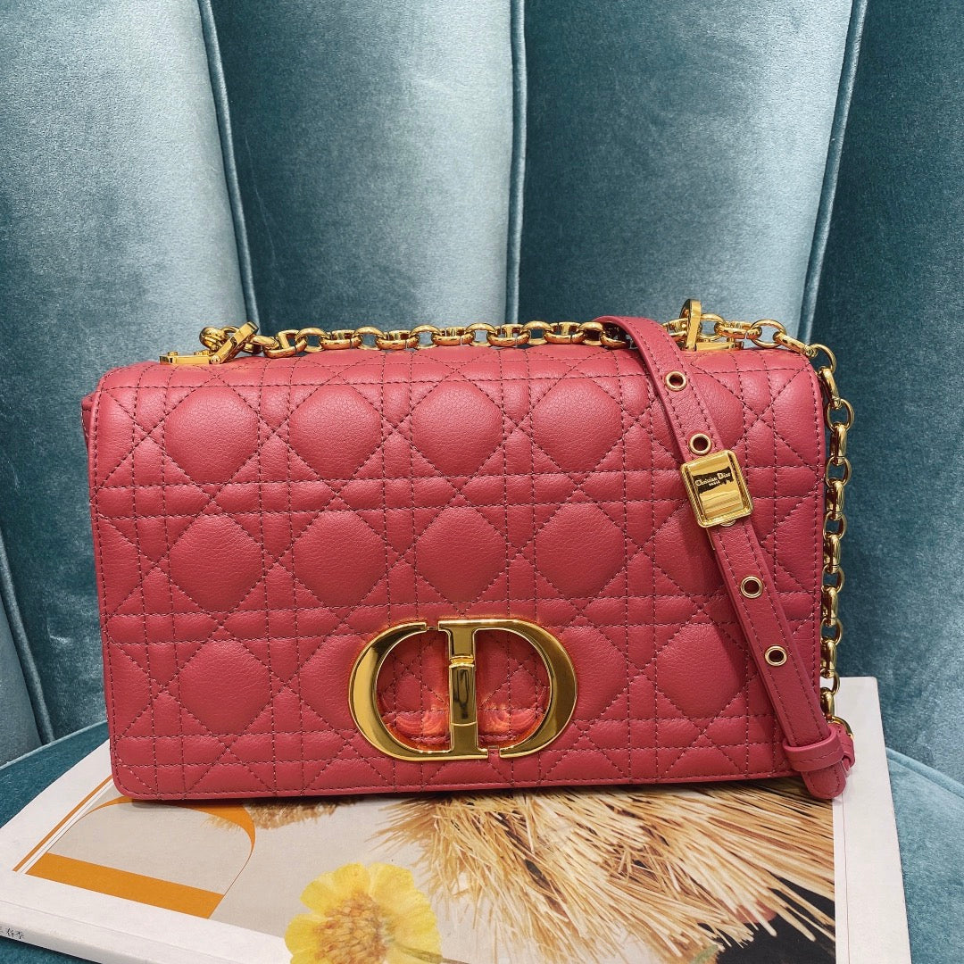 Dior M9242 Medium Caro Bag Calfskin Red - Default Title - View 1