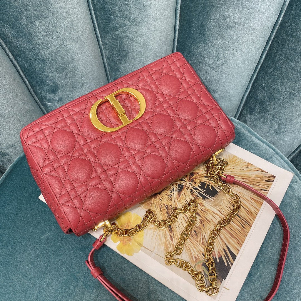Dior M9242 Medium Caro Bag Calfskin Red - Default Title - View 5