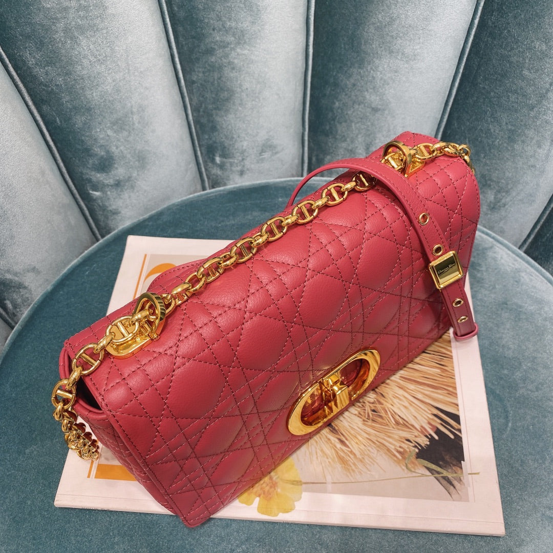 Dior M9242 Medium Caro Bag Calfskin Red - Default Title - View 7