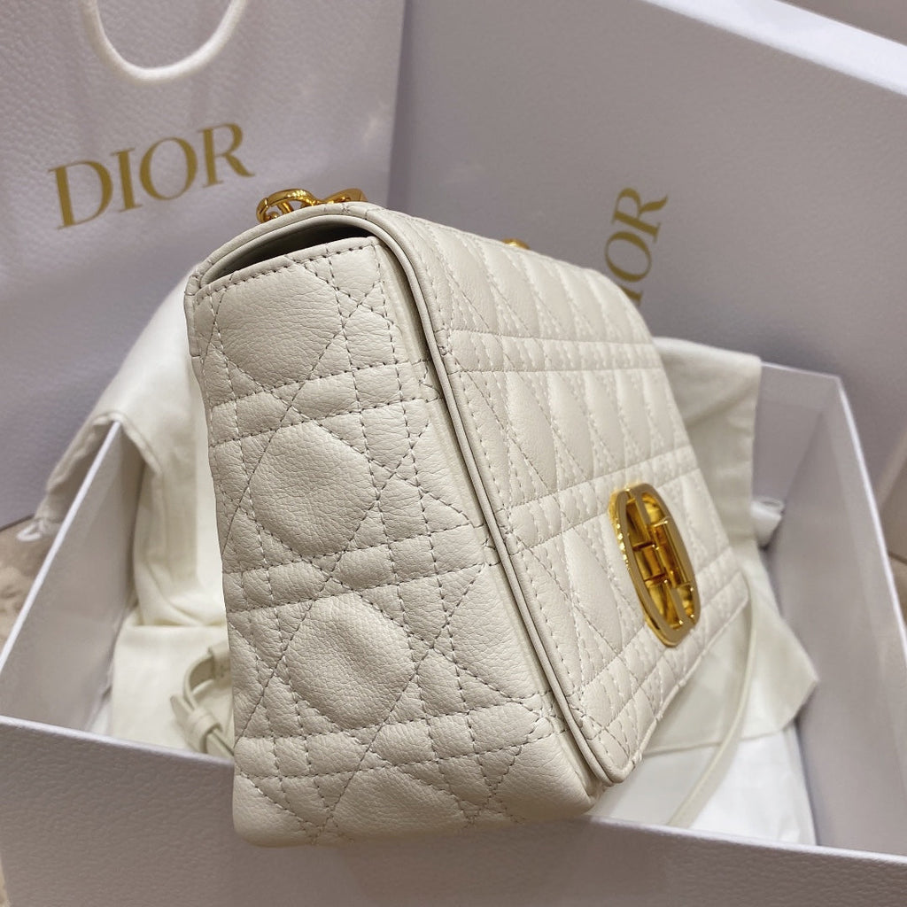 Dior M9242 Medium Caro Bag Calfskin White - Default Title - View 5