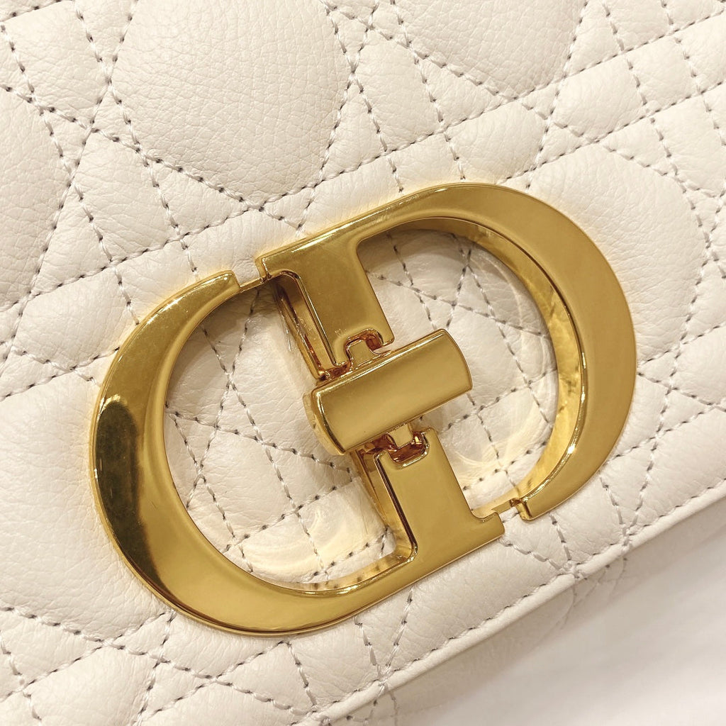 Dior M9242 Medium Caro Bag Calfskin White - Default Title - View 7