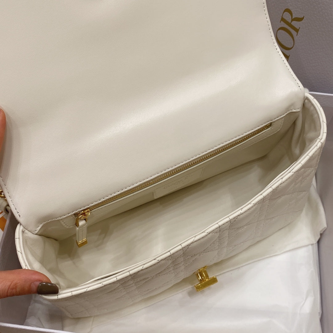 Dior M9242 Medium Caro Bag Calfskin White - Default Title - View 8
