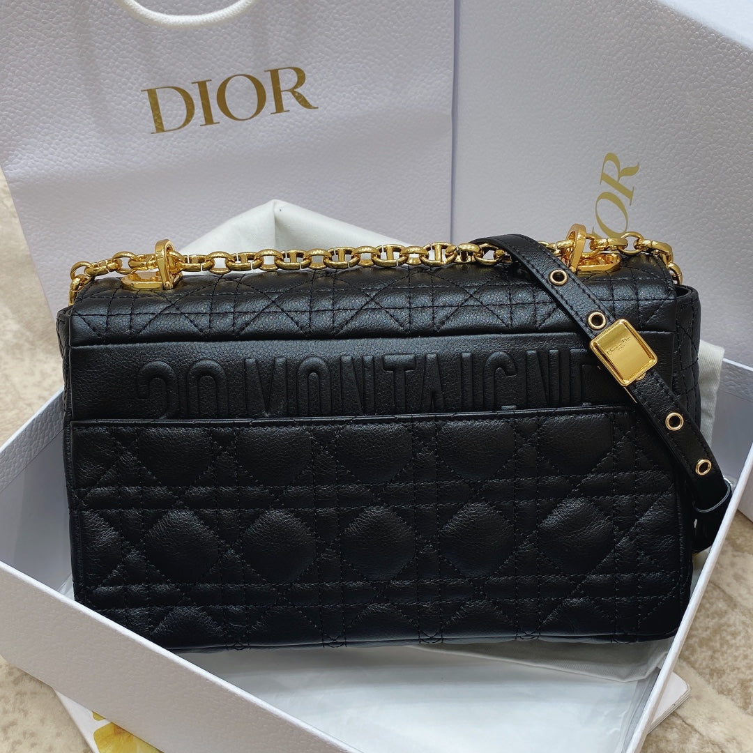 Dior M9242 Medium Caro Bag Calfskin Black - Default Title - View 3