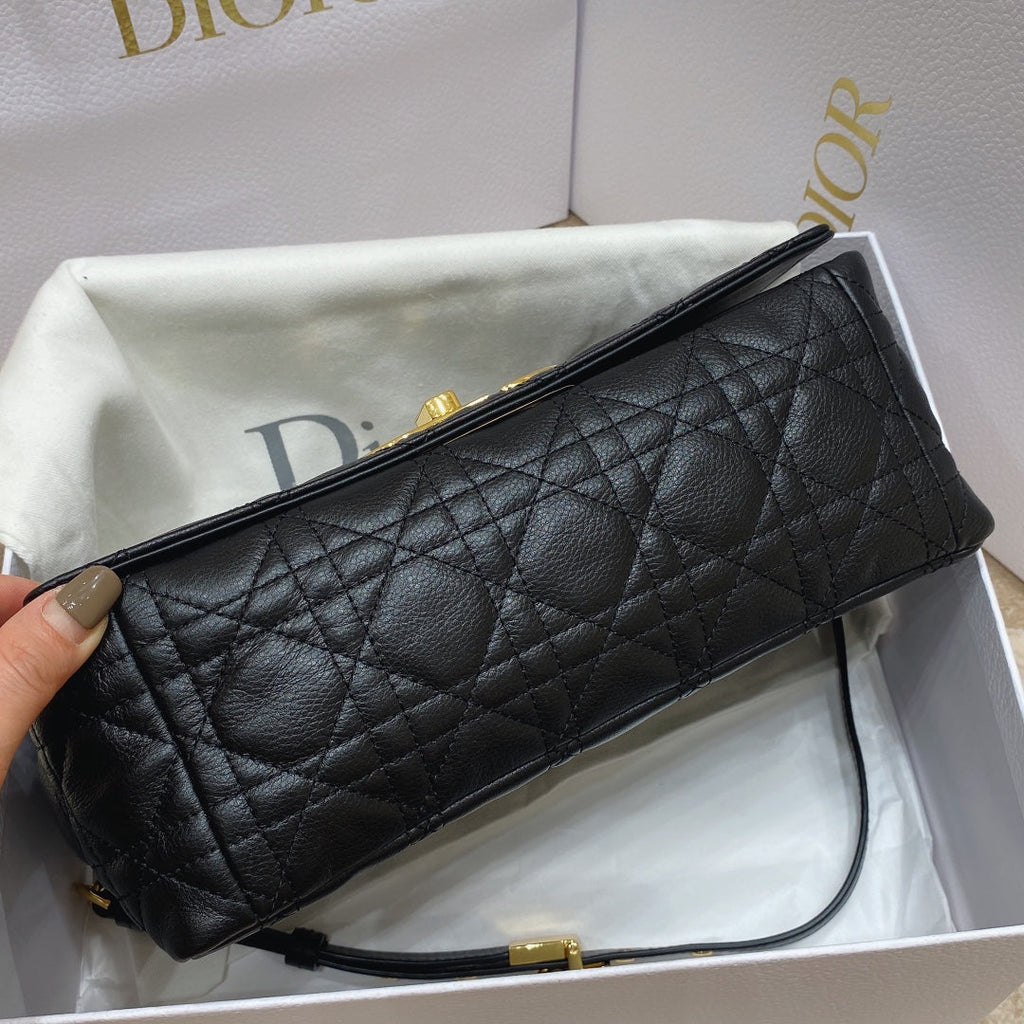 Dior M9242 Medium Caro Bag Calfskin Black - Default Title - View 6