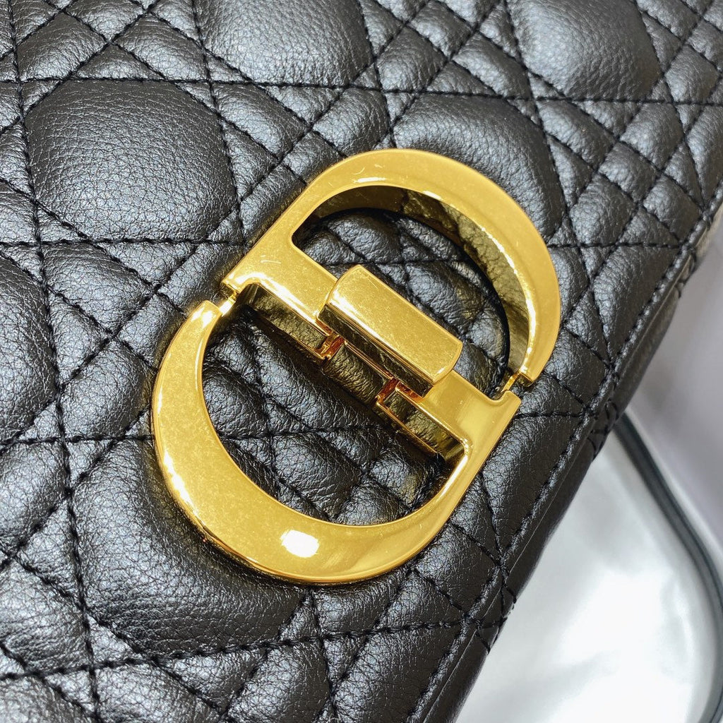 Dior M9242 Medium Caro Bag Calfskin Black - Default Title - View 7