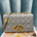 Dior M9242 Medium Caro Bag Calfskin Gray - Default Title - View 1