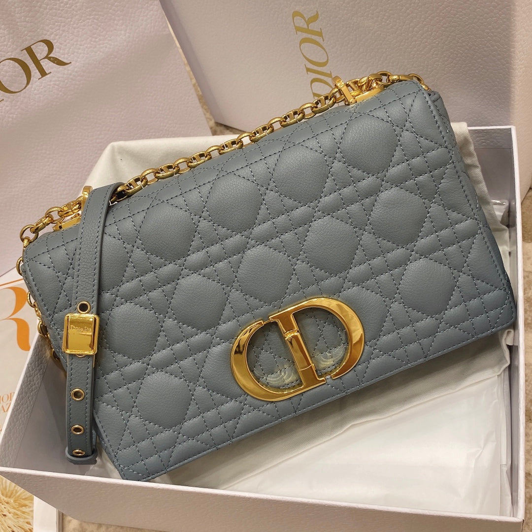 Dior M9242 Medium Caro Bag Calfskin Blue - Default Title - View 2