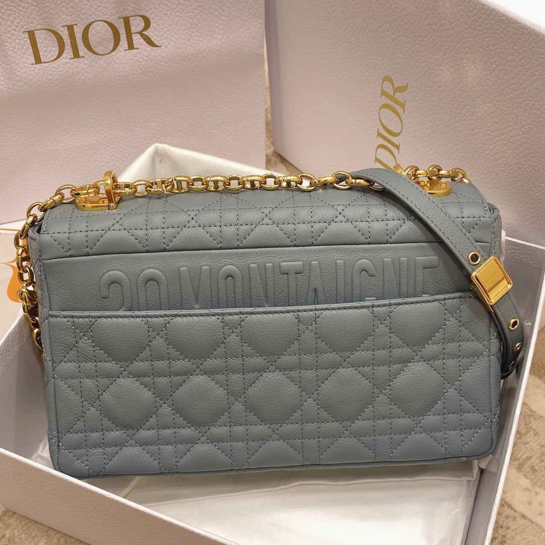 Dior M9242 Medium Caro Bag Calfskin Blue - Default Title - View 3