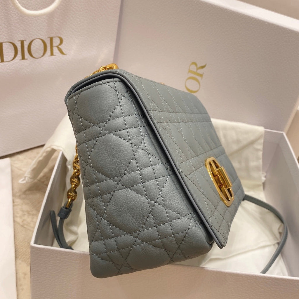 Dior M9242 Medium Caro Bag Calfskin Blue - Default Title - View 5