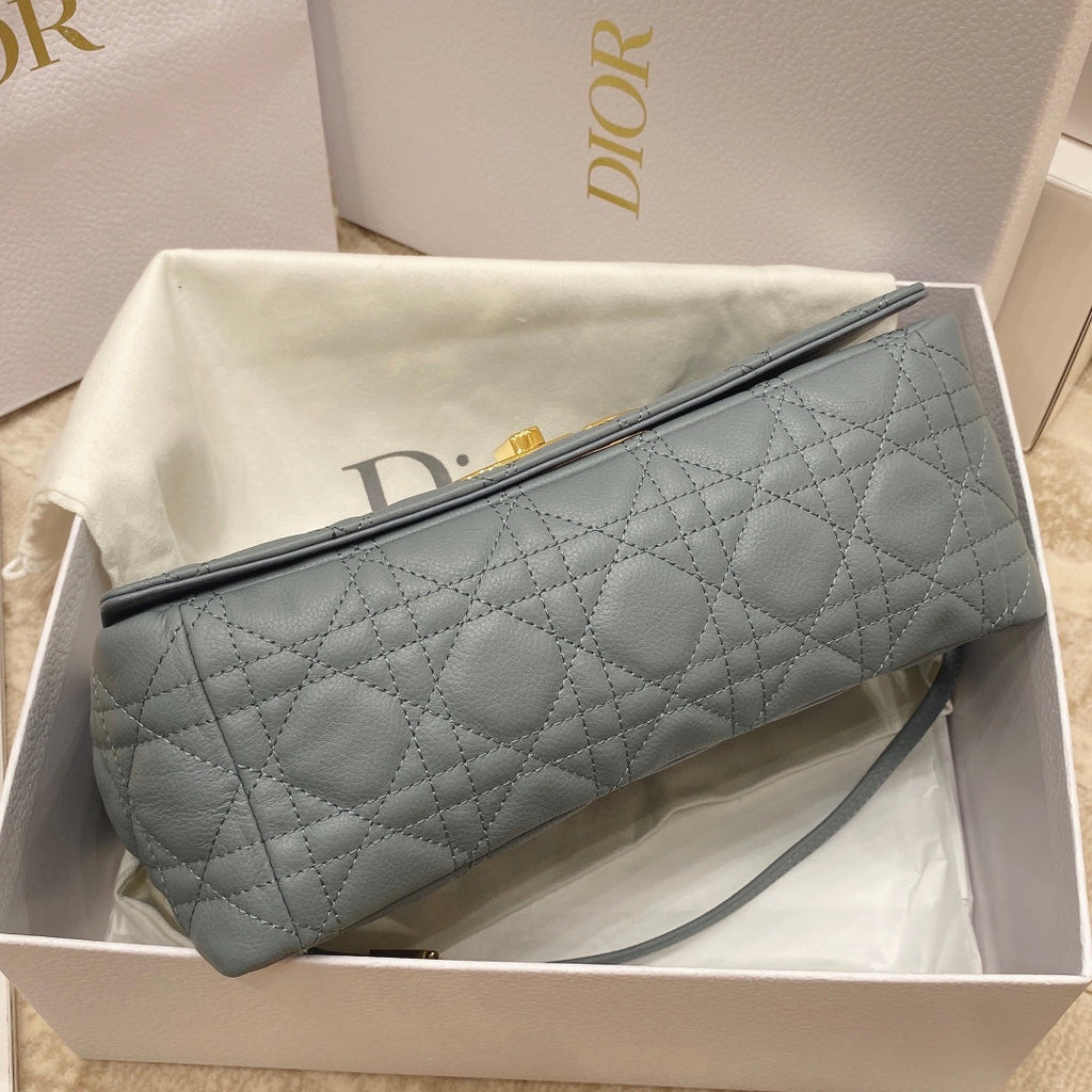 Dior M9242 Medium Caro Bag Calfskin Blue - Default Title - View 6