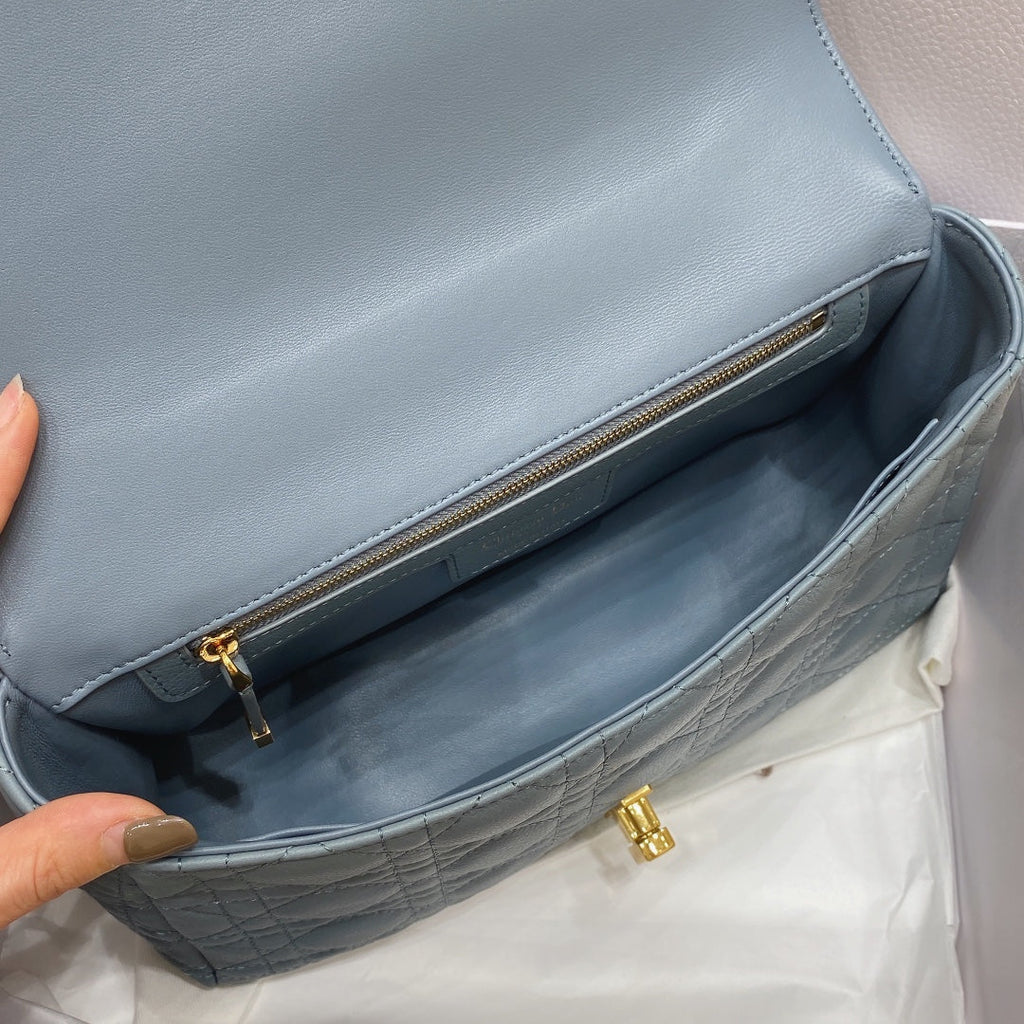 Dior M9242 Medium Caro Bag Calfskin Blue - Default Title - View 8